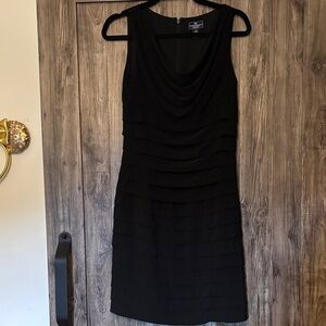 American Living Black Layered Midi Dress